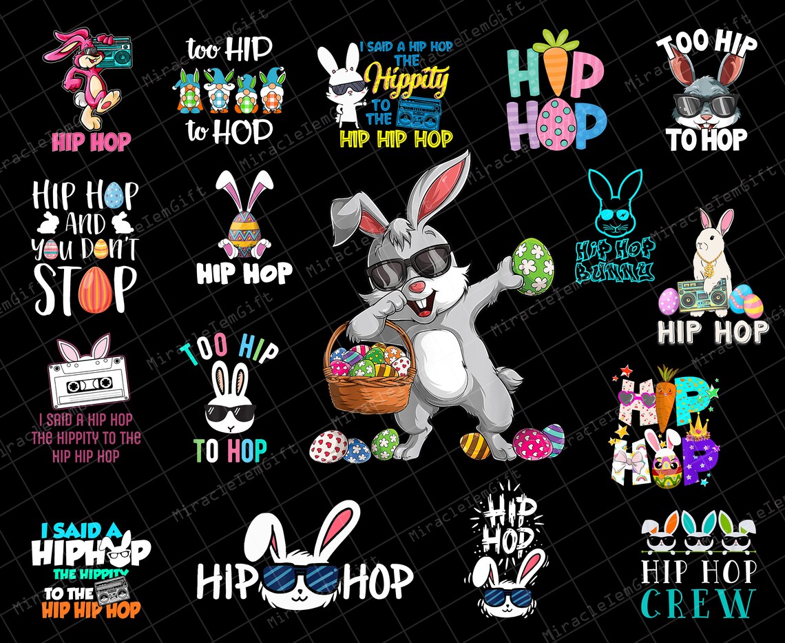 Hip Hop Easter Png Easter Bunny Png Hip Hop Easter Boombox Etsy
