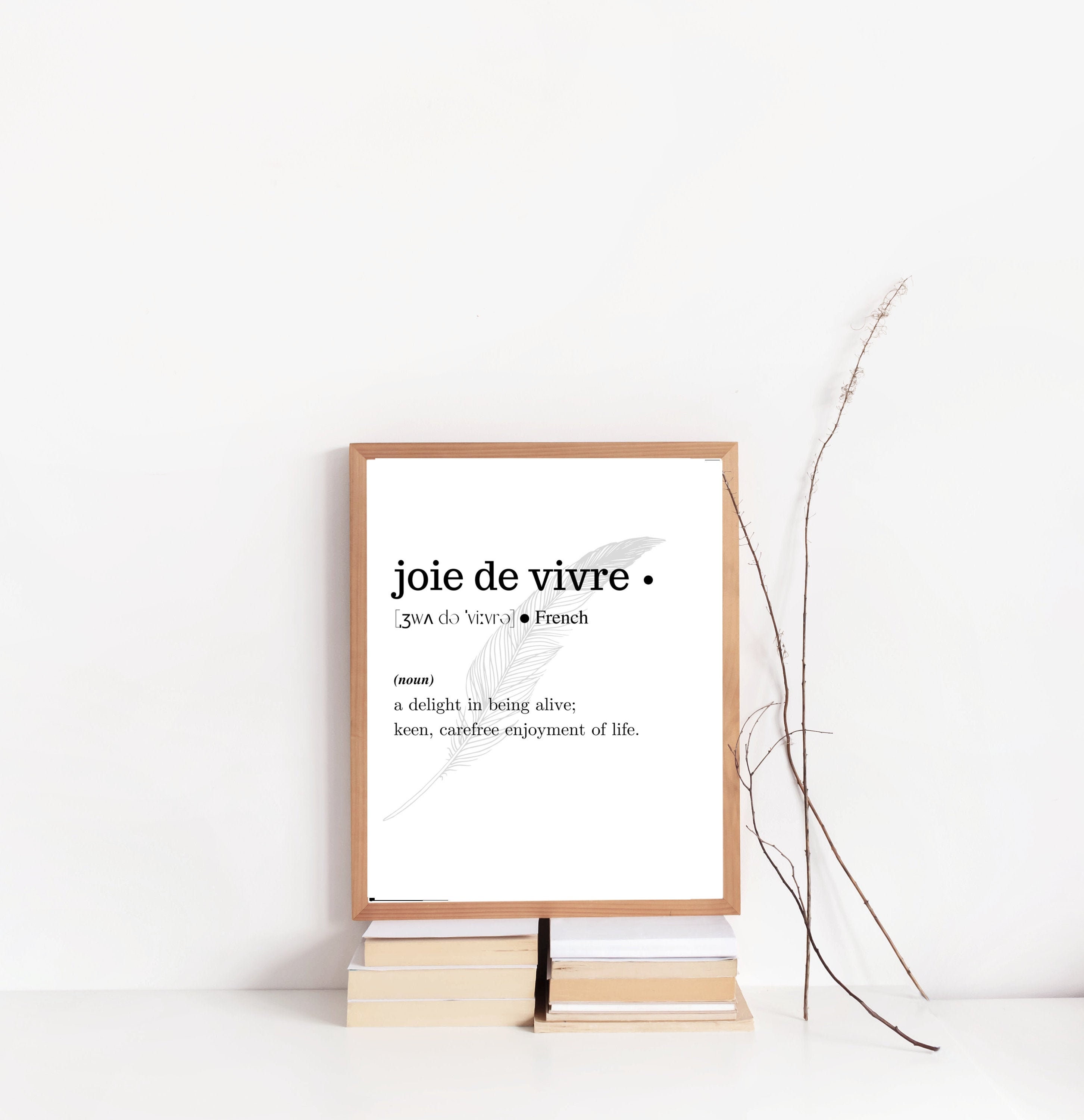 Joie de Vivre Definition Dictionary Dictionary Wall Art Etsy