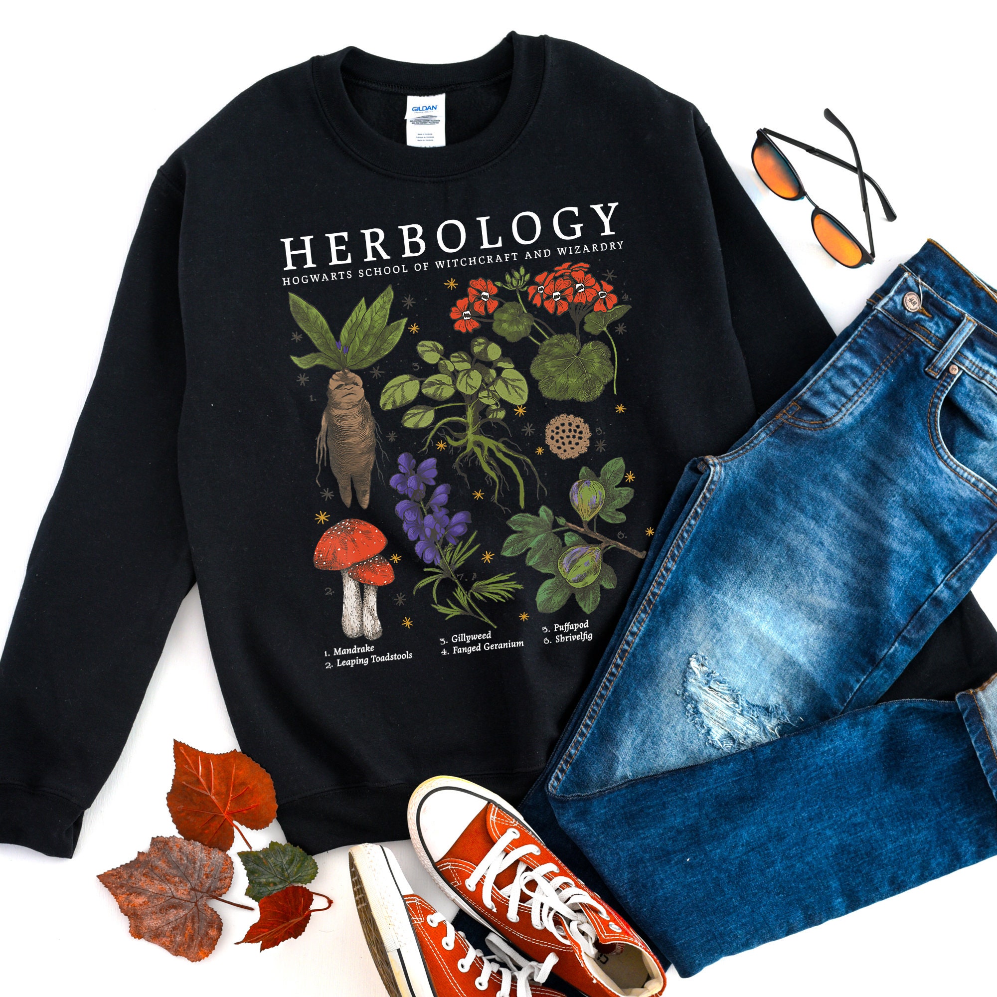 etsy herbology sweatshirt