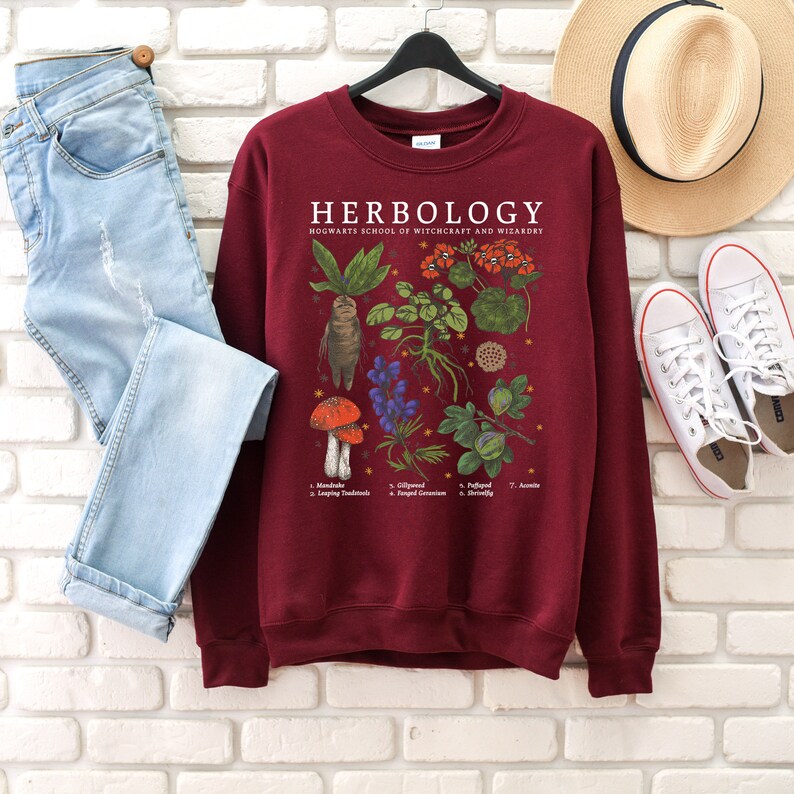 etsy herbology sweatshirt
