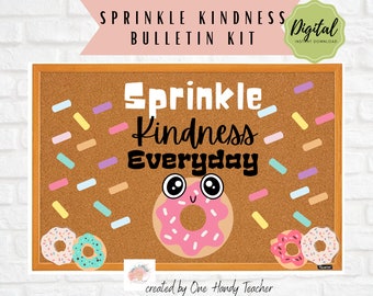 Digital Bulletin, Doughnut Bulletin, Kindness Bulletin, Donut Bulletin, Bulletin Board Kit Classroom decor, office bulletin