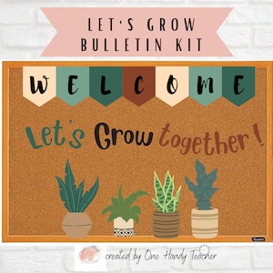 Welcome Bulletin, Plant theme, Positive Bulletin, Bulletin Board Set, Back to School Bulletin, Classroom Decor, Bulletin Board Cutouts