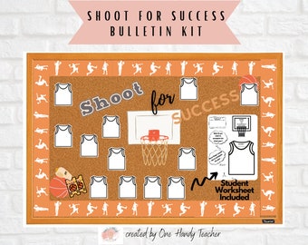 Sport theme bulletin, Goals Bulletin, Classroom decor, Office Bulletin, Bulletin Board Kit, Back to School, Bulletin Cutouts,