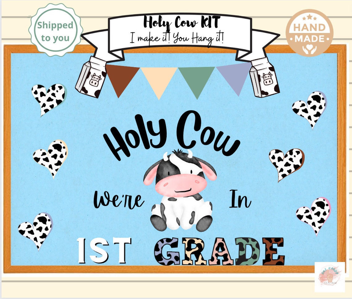 Farm Bulletin Cow Print Bulletin Bulletin Board Set Back to Etsy