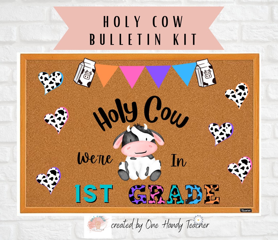 Farm Bulletin, Cow Print Bulletin, Bulletin Board Set, Back to School