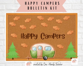 Camping Bulletin, Welcome Back, Bulletin, Bulletin Board Set, Back to School Bulletin, Classroom Decor, Bulletin Board Cutouts