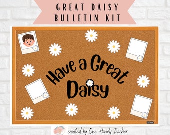 Daisy Bulletin, Welcome Bulletin, Bulletin Board Set, Back to School Bulletin, Classroom Decor, Bulletin Board Cutouts