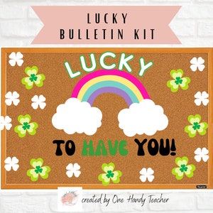 March Bulletin, Lucky Bulletin, St. Patrick's Day, Lucky Bulletin, Teacher Classroom decor, office bulletin, Bulletin board kit