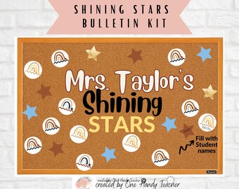 Back to school bulletin, Welcome back bulletin, Rainbow Bulletin, bulletin board kit, stars bulletin