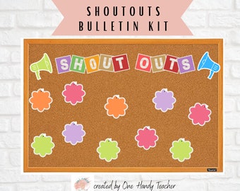 Shout Outs Bulletin, Welcome Bulletin, Bulletin Board Kit, Back to School, Classroom Decor, Bulletin Board Cutouts, Office Bulletin