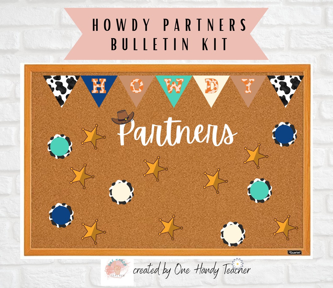 Western Theme Bulletin, Cow Print Bulletin, Cowboy Bulletin, Bulletin