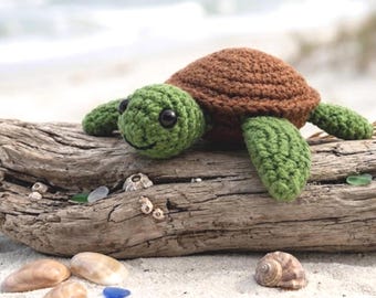 Patrón de tortuga marina a crochet en PDF / Patrón fácil de tortuga amigurumi (descarga digital)