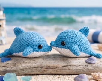 Patrón de amigurumi de delfín a crochet (descarga en PDF)