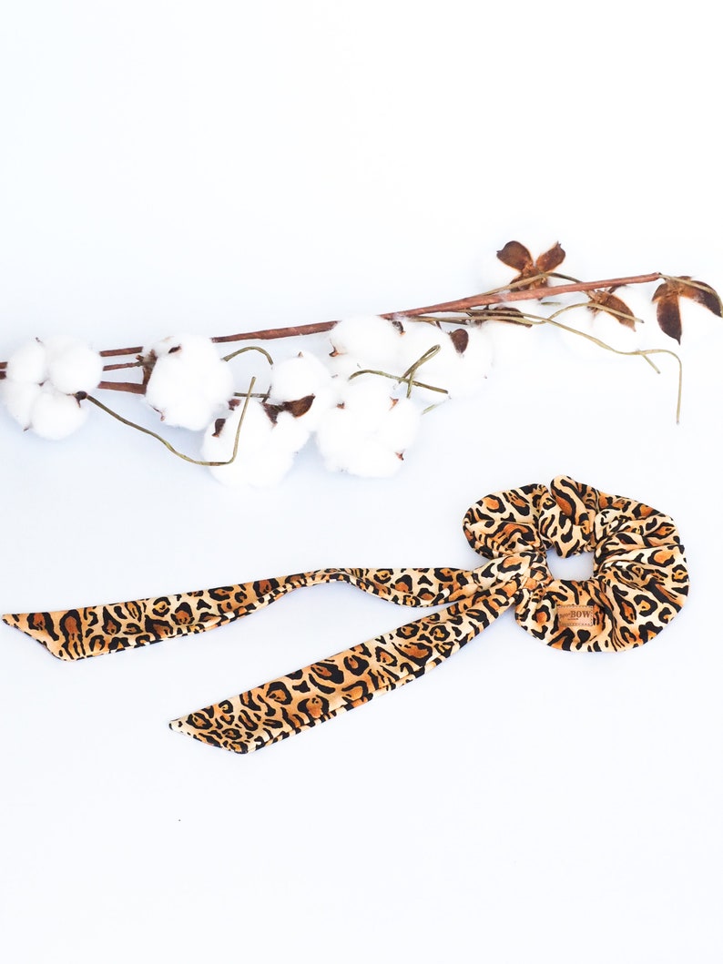 Animal print scarf Leopard scrunchies with ribbon Leopard for hair Animal Print scrunchies Hair Band Cheetah scrunchies|Wild scrunchies