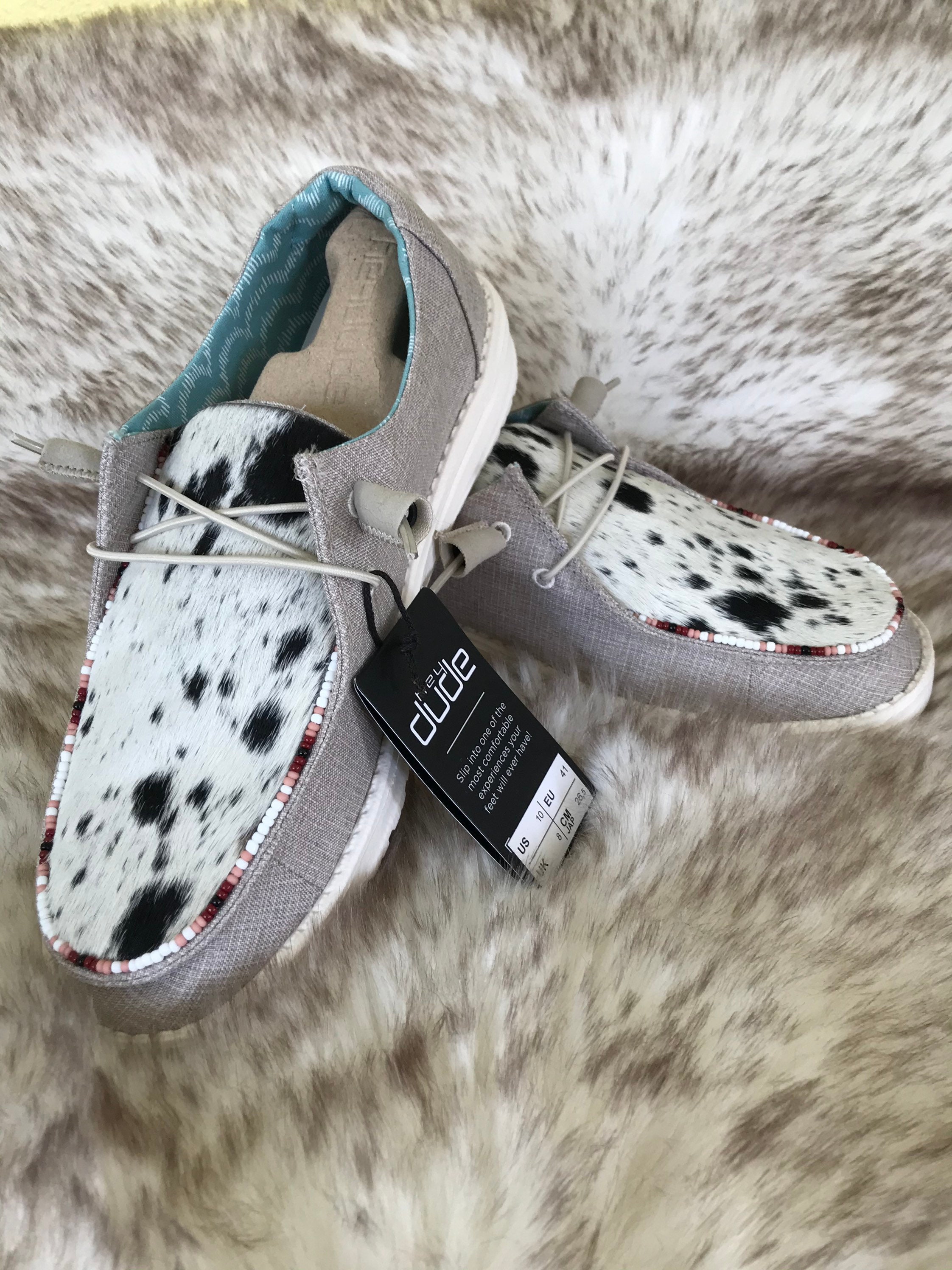 Cowhide Hey Dude Shoes Cranberry Frost Etsy