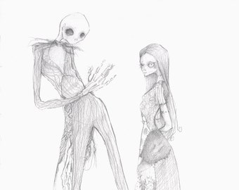 Jack and Sally Art Print