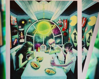 Pluto’s Diner Art Print