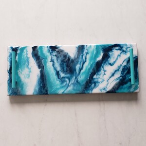 Navy & Teal Marble Epoxy Charcuterie Board image 10
