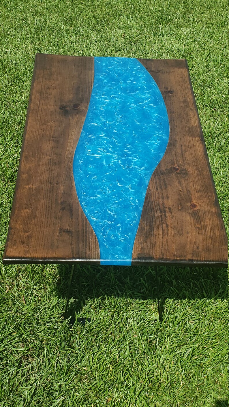 Epoxy River Table Caribbean Blue Epoxy River Coffee Table Etsy