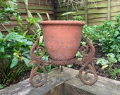 Antique Metal Plant Stand Salvage Plant Stand Garden Salvage Houseplant Pot Stand Plant Pot Stand