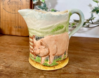 Vintage Pig Pitcher James Herriot’s Country Kitchen Pottery Jug  | Vintage Pig Kitchen Jug | Large Farm Animal Jug | Old Jug | Vintage Jug