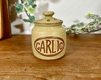 Vintage Studio Pottery Garlic Pot | Vintage Pottery Garlic Pot | Kitchen Pots | Garlic Pot | Vintage Kitchenware