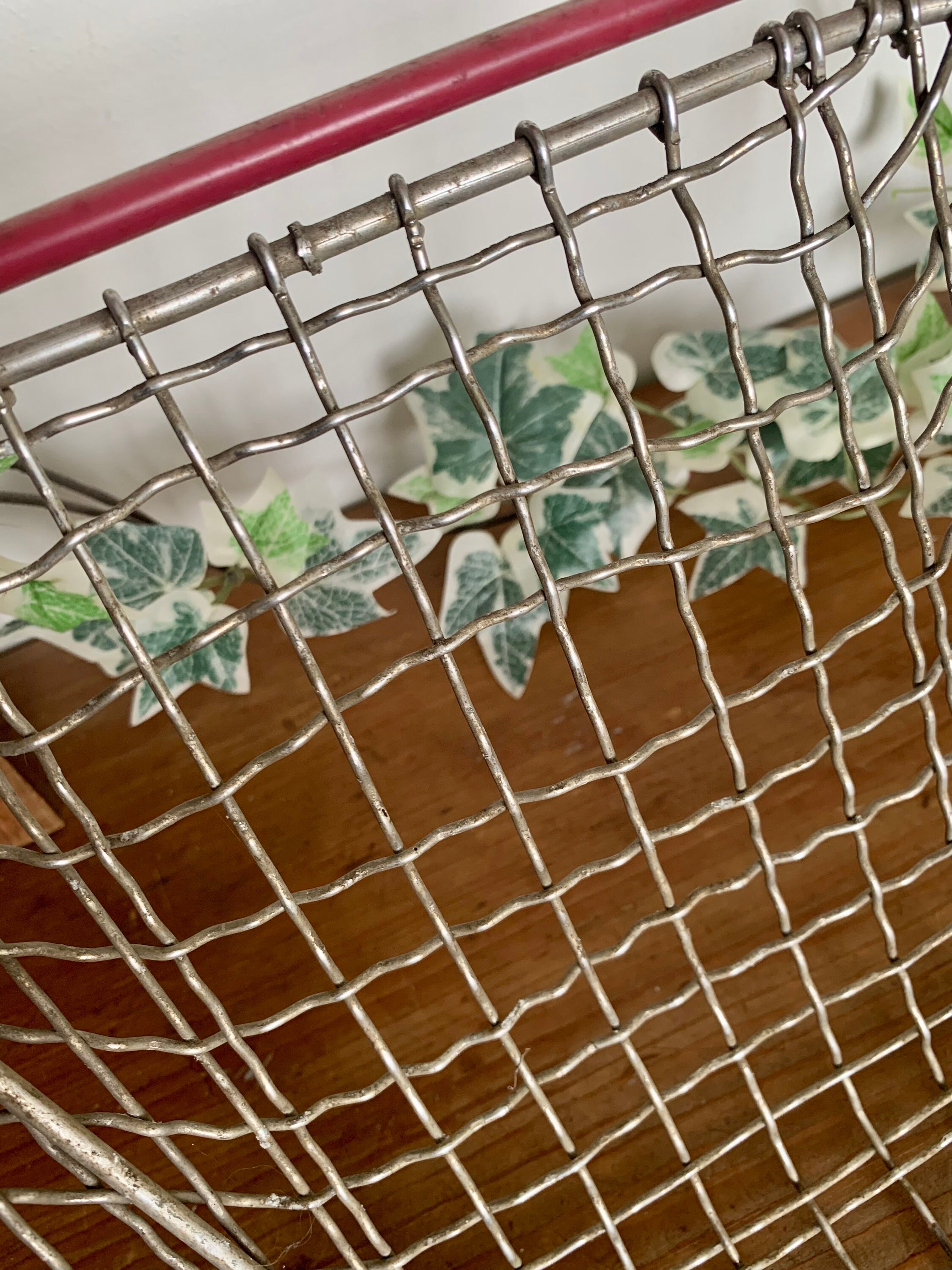 Vintage Wire Shopping Basket Vintage Style Basket Rustic Etsy UK