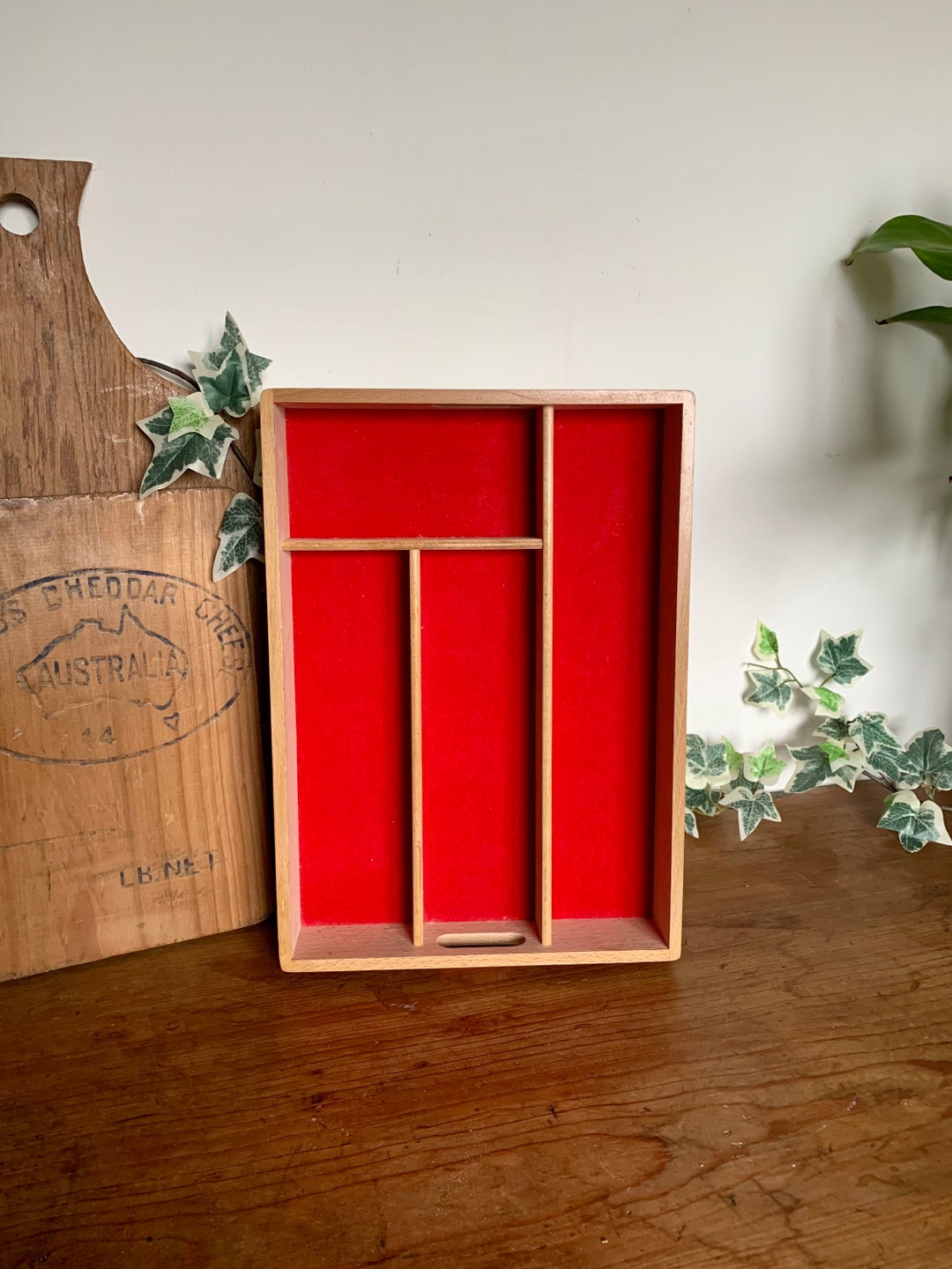 Vintage Style Wooden Cutlery Tray Cutlery Tray Drawer Tidy Etsy UK