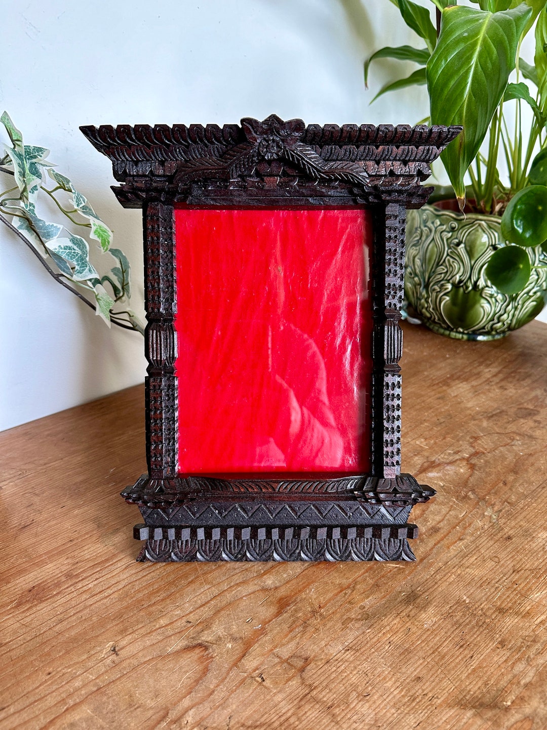 Vintage Carved Wooden Photo Frame Old Photo Frames Wooden Photograph