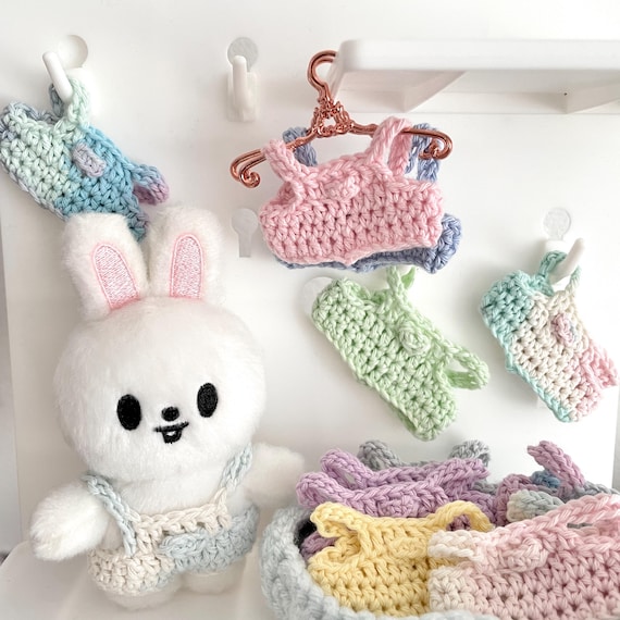 Skzoo 10cm Doll Crochet Overalls With Tail Space— Doll Clothes
