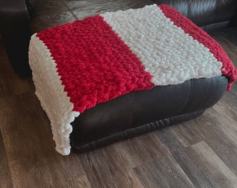 Chunky knit blanket, Handmade gift, Hand knit chunky blanket, Chunky knit throw, Big knit blanket, Large knit blanket, Chunky throw blanket