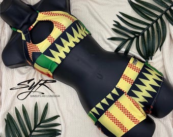 Trajes de baño africanos para mujer. Bikini africano. Traje de baño africano. Trajes de baño africanos para mujer. Traje de baño africano de cobertura completa.