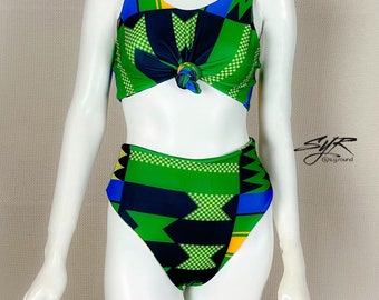 African Swimsuits for Women. African Swimwear Bikini. African Bathing Suit. African Swimsuits for Women.African Cheeky Coverage. Reversible