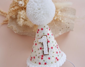 Cherry Birthday Hat - Cherry First Party Hat - First Birthday - Birthday Party Hat - Party Hat - Cake Smash- Sweet One