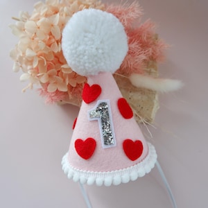 Our Little Sweetheart Party Hat - Valentines Day Birthday Hat - Birthday Party Hat - Party Hat - Cake Smash