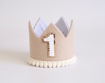 Natural Boho Birthday Crown - Boho Crown - First Birthday - Birthday Party Crown - Party Hat - Cake Smash