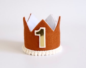 Rust Birthday Crown - Rust Crown - First Birthday - Birthday Party Crown - Party Hat - Cake Smash