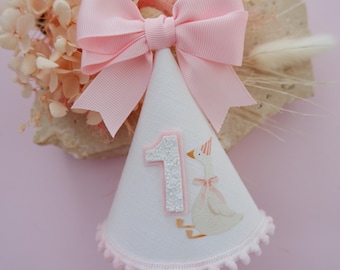 Bow One Silly Goose Party Hat - Goose on the loose Birthday Hat - Birthday Party Hat - Party Hat - Cake Smash -