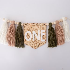 Dinosaur High Chair Garland - First Birthday High Chair Garland - Highchair Banner