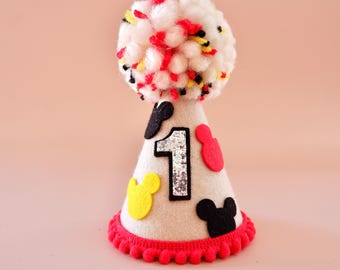 Mouse Ears Party Hat - Mickey Mouse Birthday Hat - Magical Birthday Party Hat - Party Hat - Cake Smash - Disney Birthday