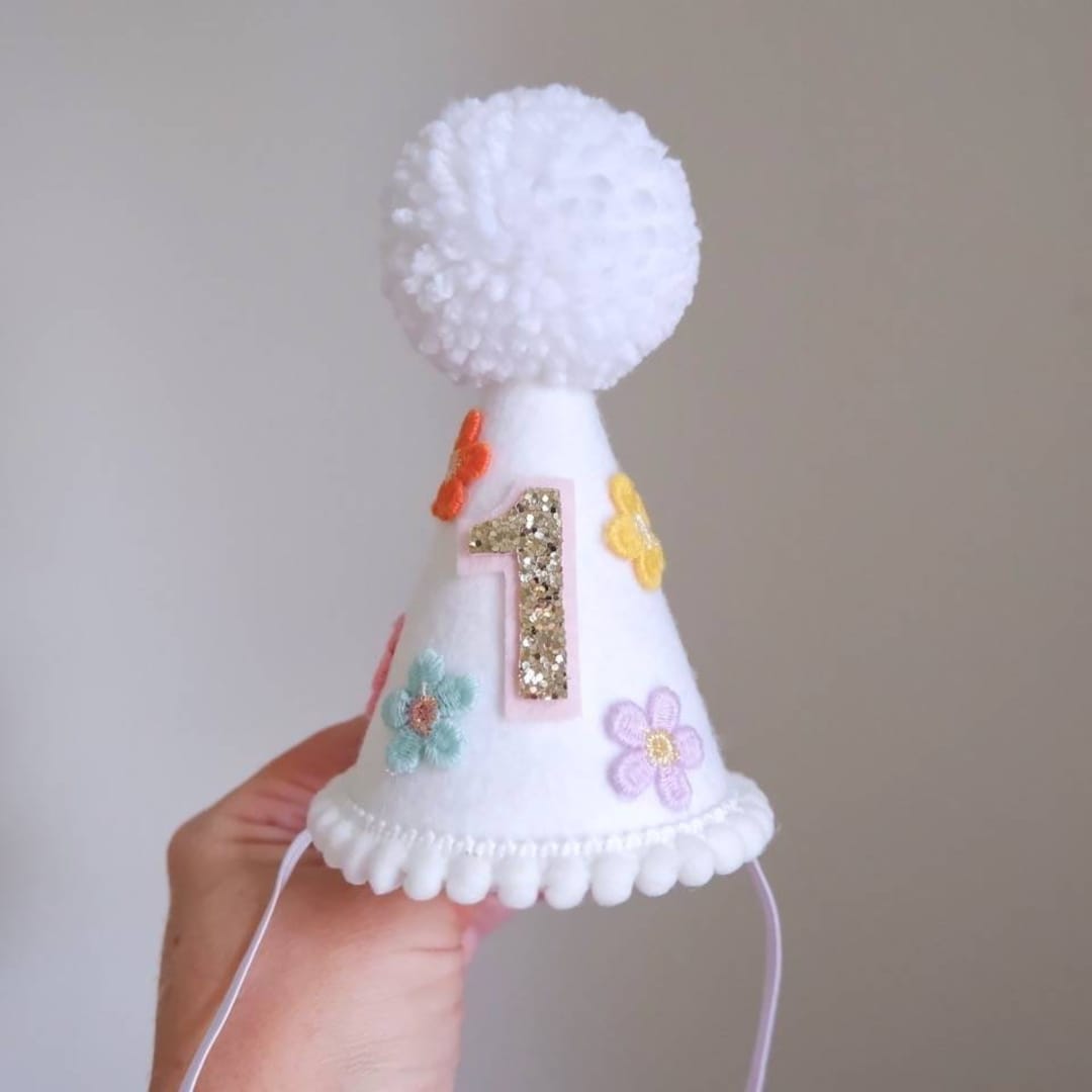 Groovy One Party Hat Groovy One Birthday Hat Birthday Etsy