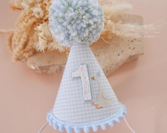 Blue One Silly Goose Party Hat - Goose on the loose Birthday Hat - Birthday Party Hat - Party Hat - Cake Smash -