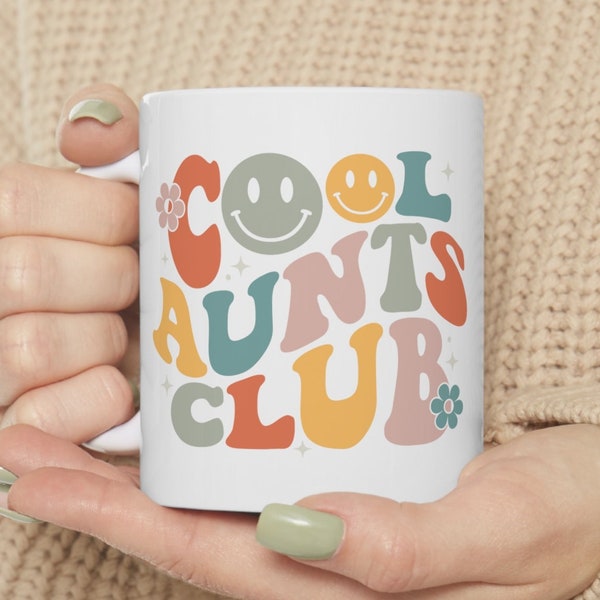 Aunt Mug, Aunt Coffee Mug, Promoted to Aunt, Aunt Gift, Funny Gift for Aunt, Cool Aunts Club, Auntie Mug, New Aunt Gift, Aunt Announcement