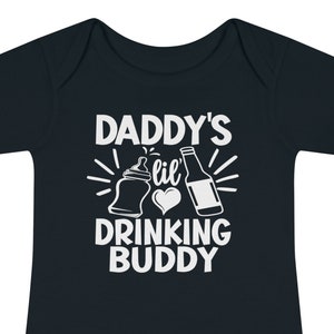 Funny Baby Bodysuit Baby Shower Gift Baby Boy Gift Daddy&#39;s Drinking Buddy Beer Baby Onsie Baby Announcement Baby Reveal Cute Baby Clothes