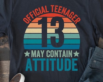 Officieel tiener-T-shirt, cadeau voor 13e verjaardag