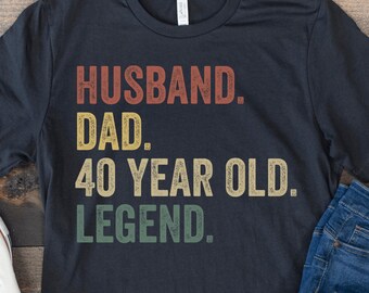 40th Birthday Legend Tee, Retro Vintage Shirt