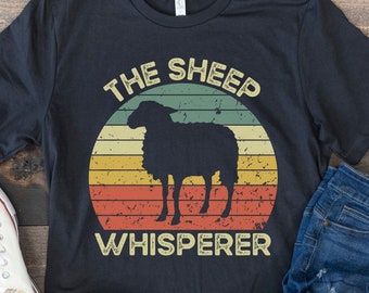 Camicia Pecora, Regalo Divertente per Amante delle Pecore, Mamma Pecora, Camicia Vegana, Camicia Animale Da Fattoria, Ragazza di Campagna, Pecora Vintage Retrò, Il Sussurratore di Pecore