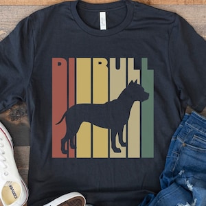 Camicia Pitbull, Regalo per Pitbull Lover, Dog Owner Shirt, Pitbull Mom, Dog Parent Shirt, Retro Vintage Pitbull, Pitbull Dad Tshirt, Dog Mama