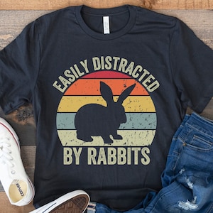 ●FAD● SWEETY GRAPHIC RABBIT T-SHIRT Womens Big Bunny T Shirt Funny Cute Holiday Sunday Rabbit