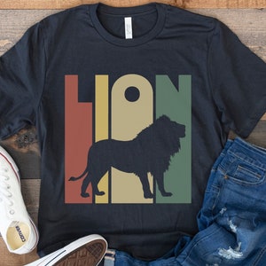 Lion Shirt, Retro Vintage Lion, Gift for Lion Lover, Wild Animal Shirt, Lion Birthday, Animal Lover Gift, African Lion Shirt, Safari Shirt